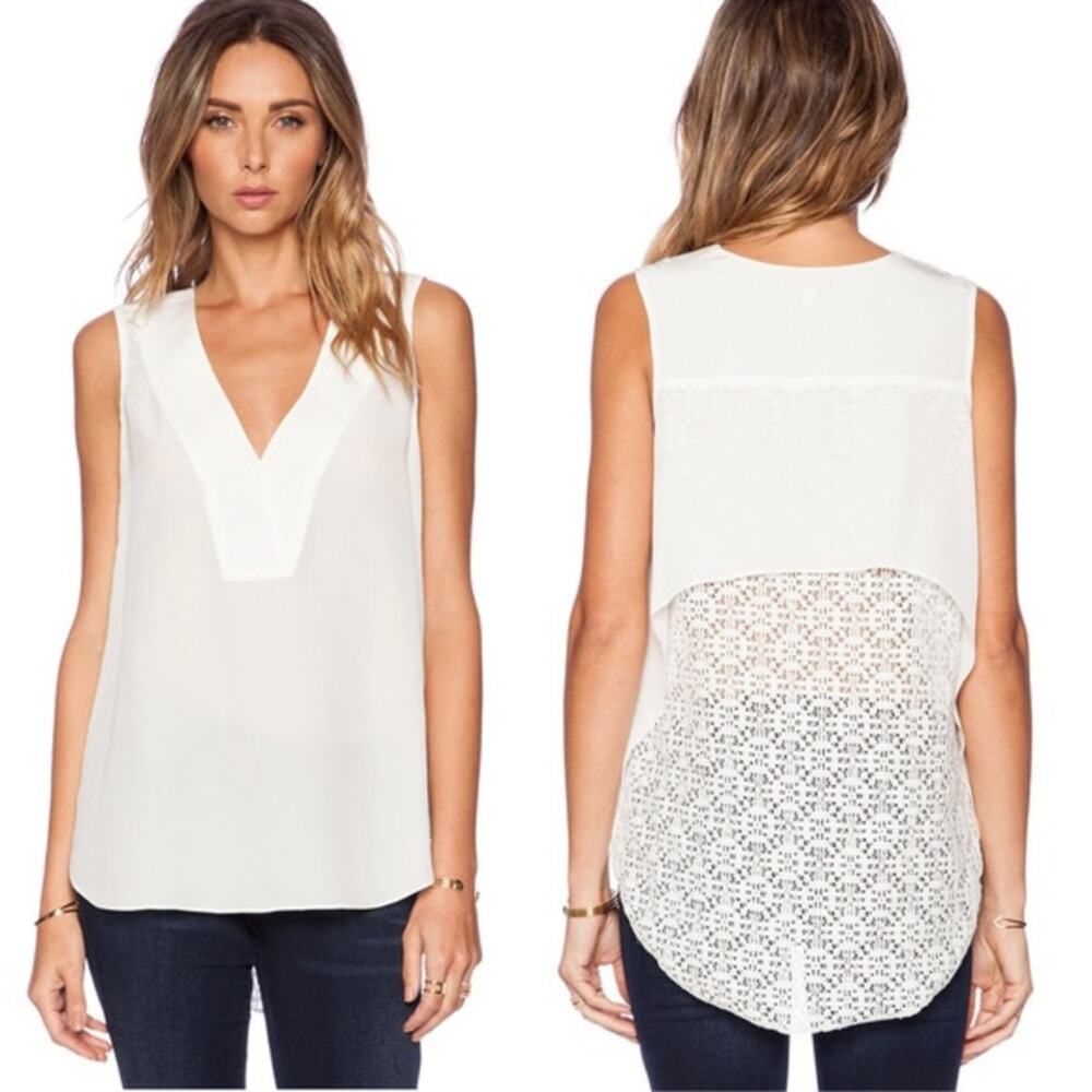 NWT DEREK LAM 10 CROSBY Lace Crochet Blouse